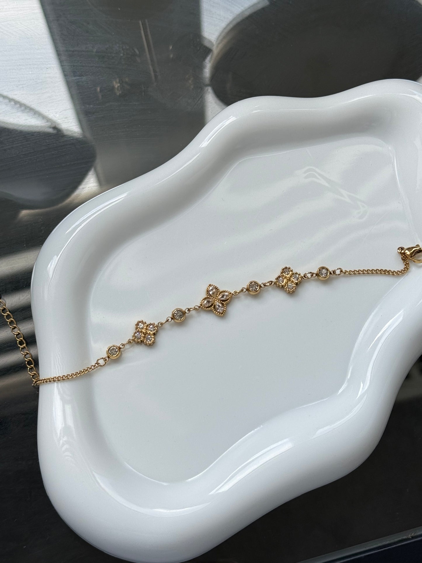 Golden Bloom Charm Bracelet