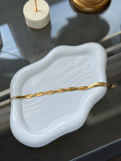 Gold Twisted Rope Bracelet