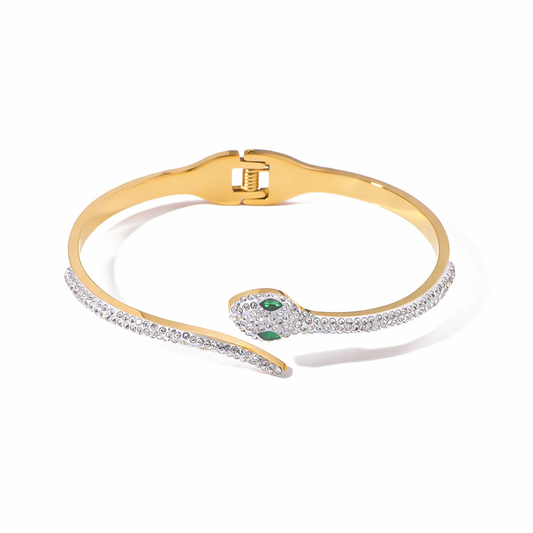 Emerald Snake Bangle