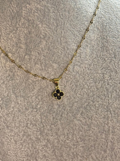 Black Clover Pendant Necklace