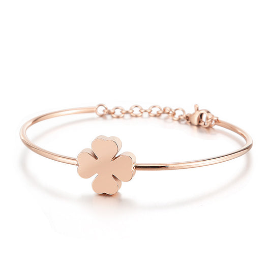Korean style clover Bangle