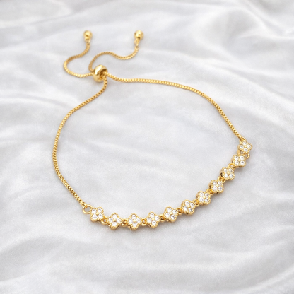 Golden Clover Bloom Bracelet