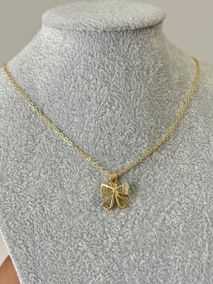 Celeste Bow Crystal Necklace