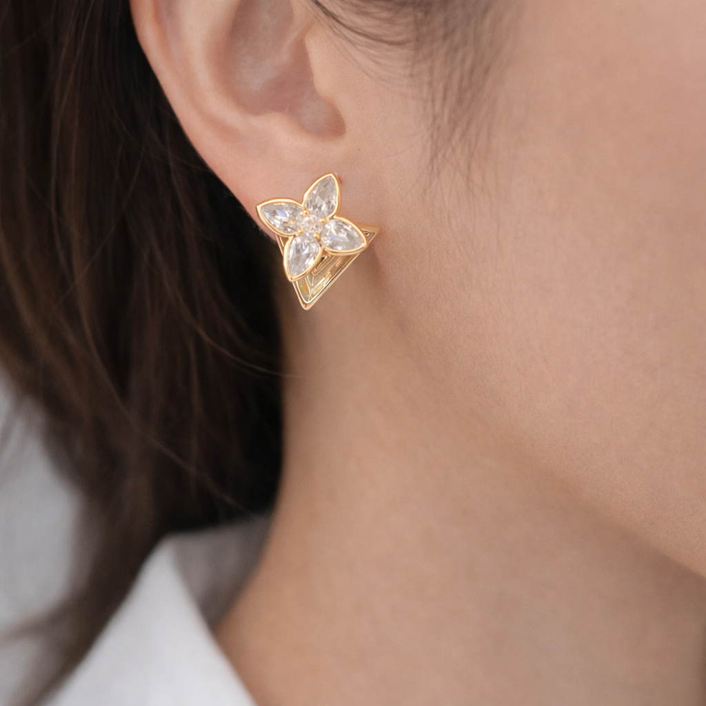 Floral Glow Stud Earring