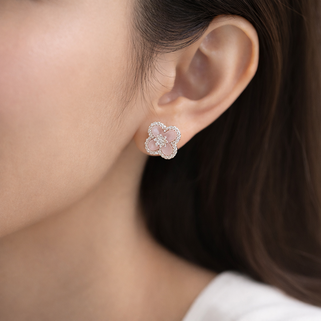 Blush Bloom Stud Earrings