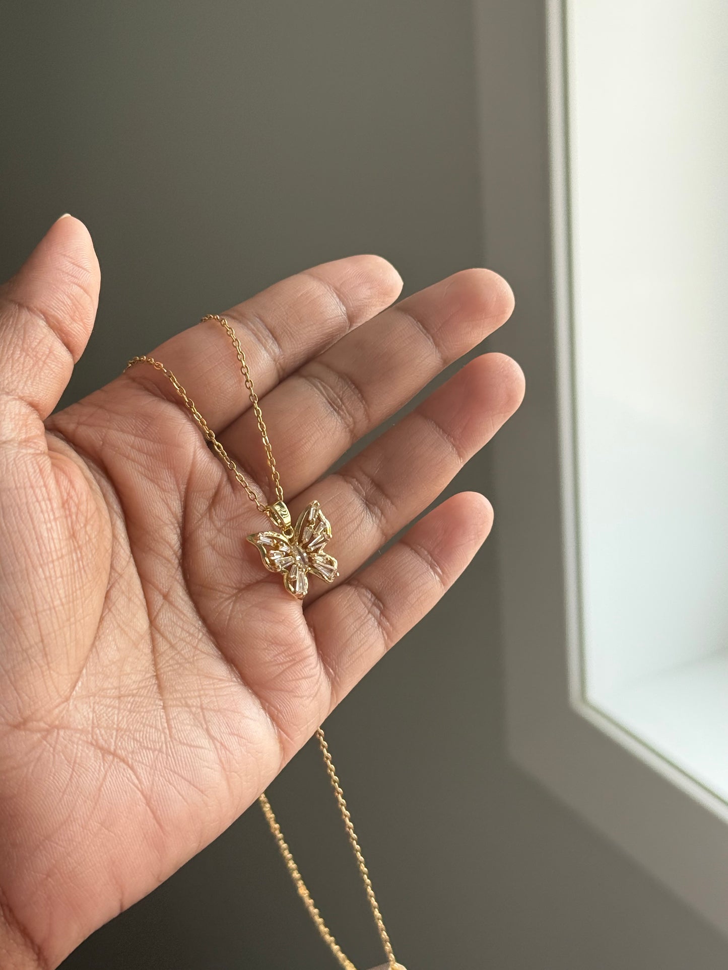 Seraphine Butterfly Crystal Necklace