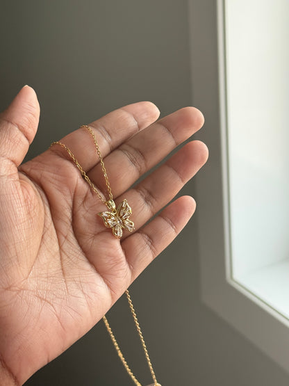 Seraphine Butterfly Crystal Necklace