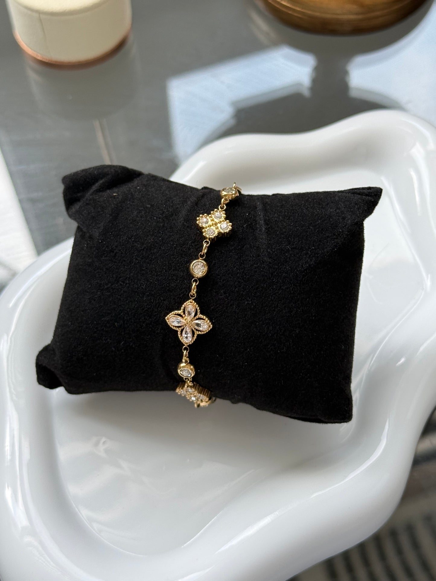 Golden Bloom Charm Bracelet