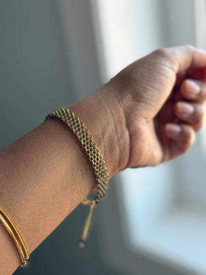 Golden Luxe Weave Bracelet