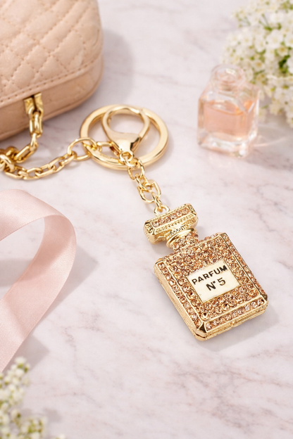Crystal Perfume Charm Keychain