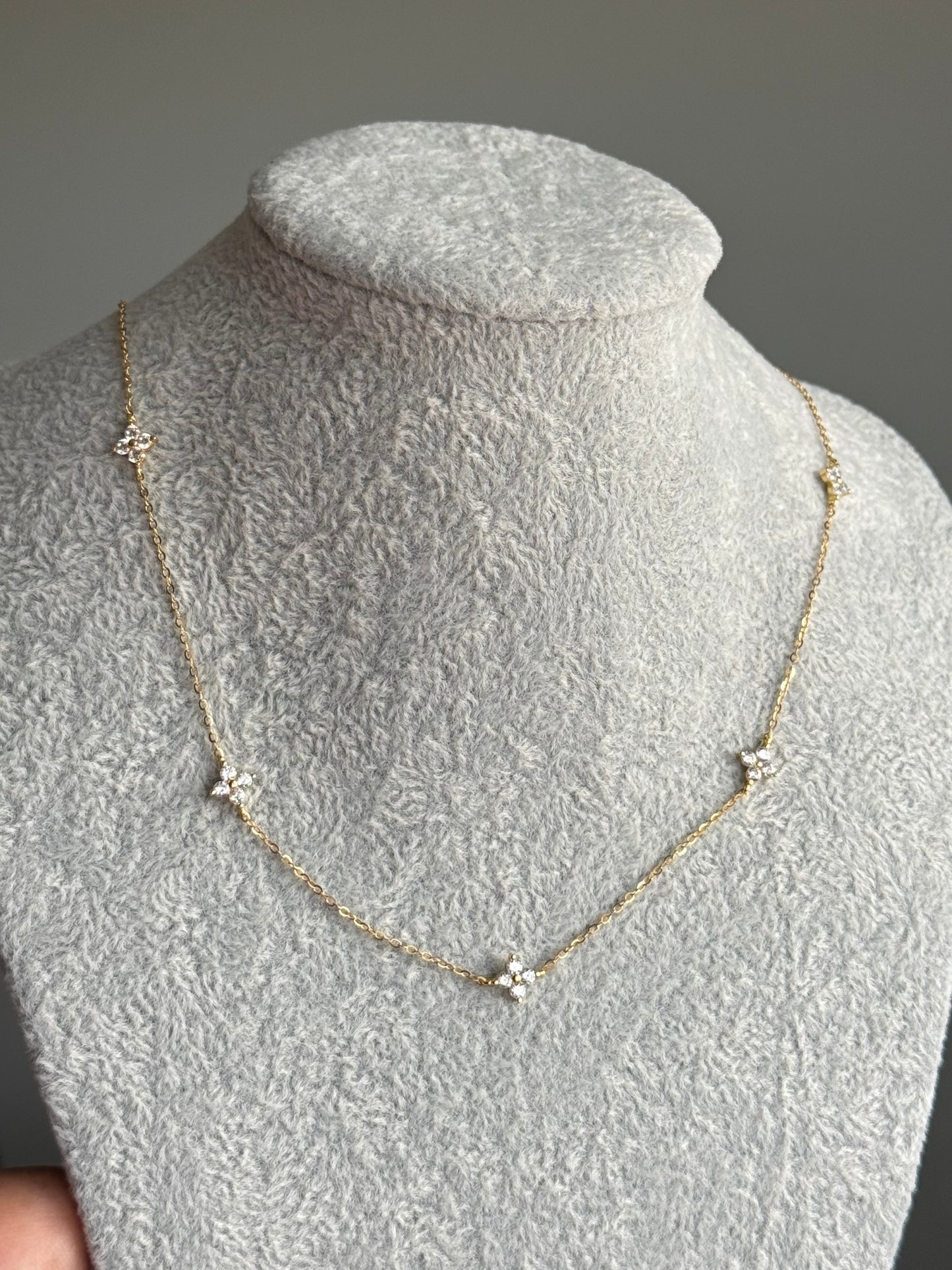925 Sterling Silver Blossom Chain Necklace