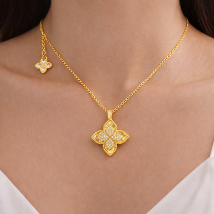 Imperial Clover Zircon Necklace