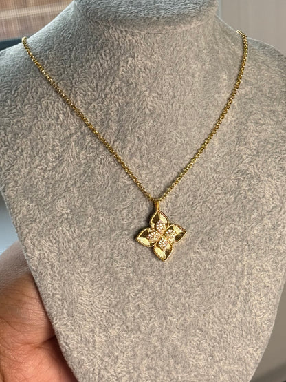 Imperial Clover Zircon Necklace