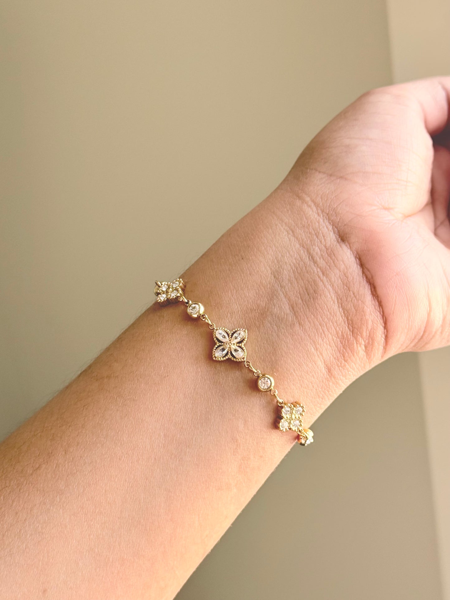 Golden Bloom Charm Bracelet