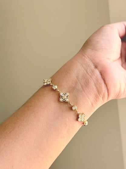 Golden Bloom Charm Bracelet