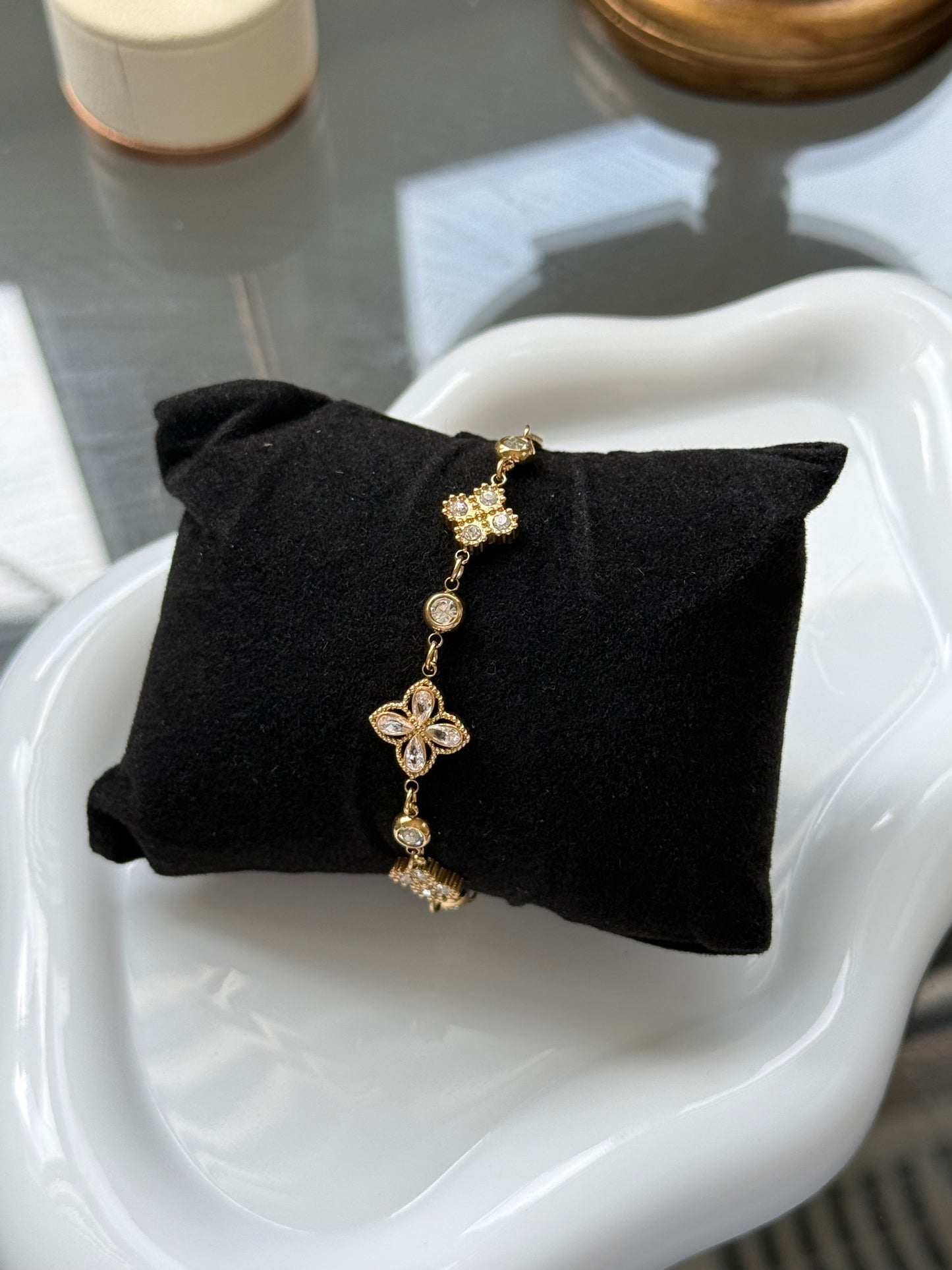 Golden Bloom Charm Bracelet