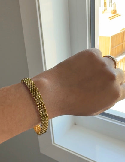 Golden Luxe Weave Bracelet