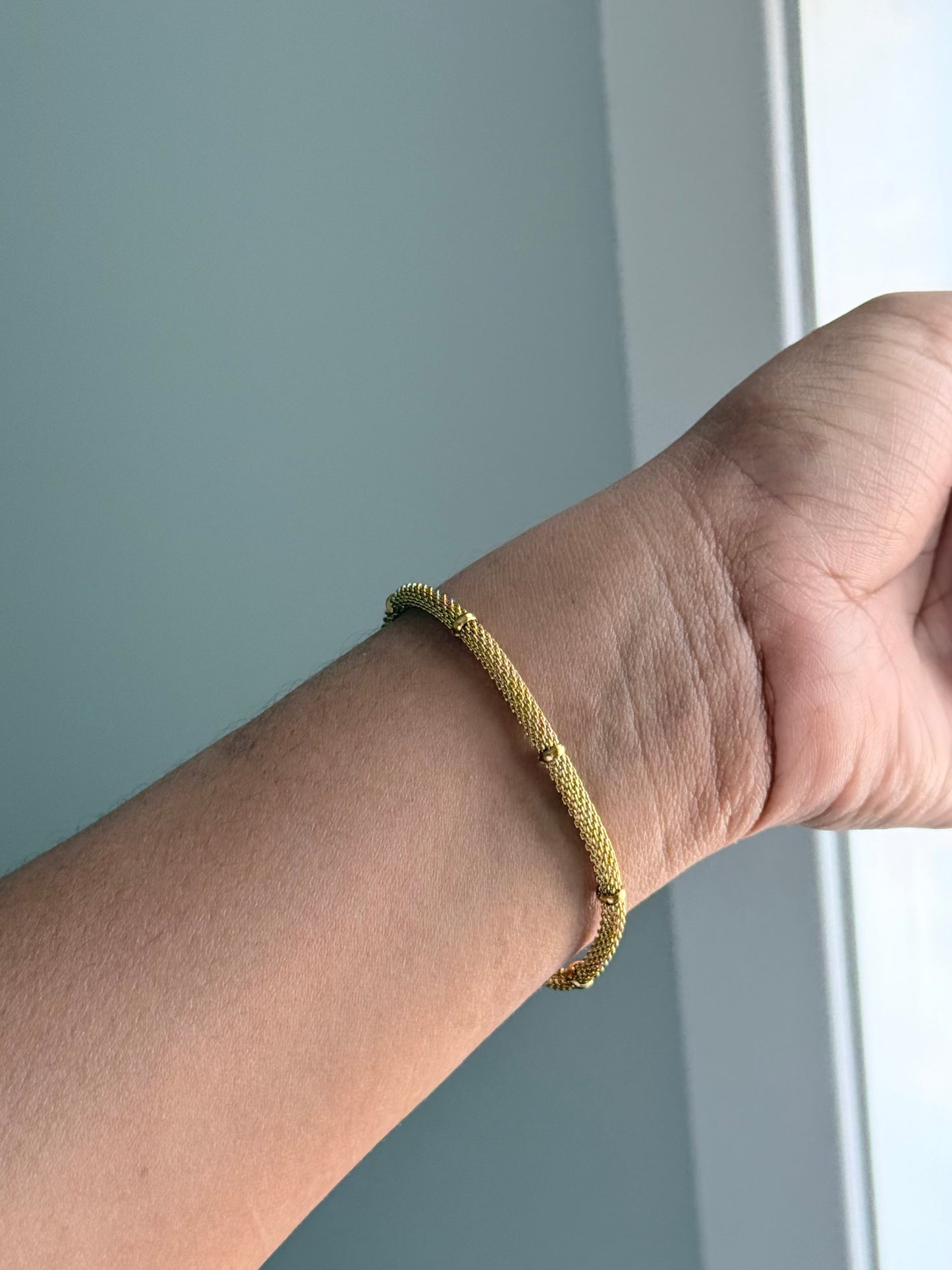 Golden Mesh Bracelet