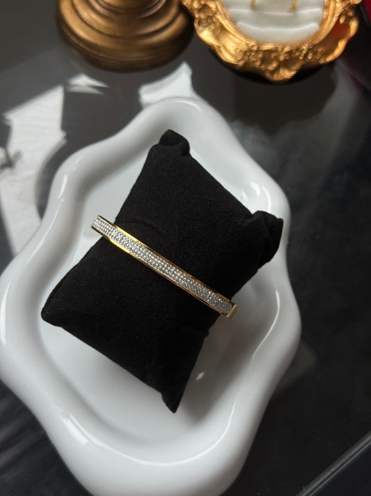 Nova Crystal Bangle- Gold