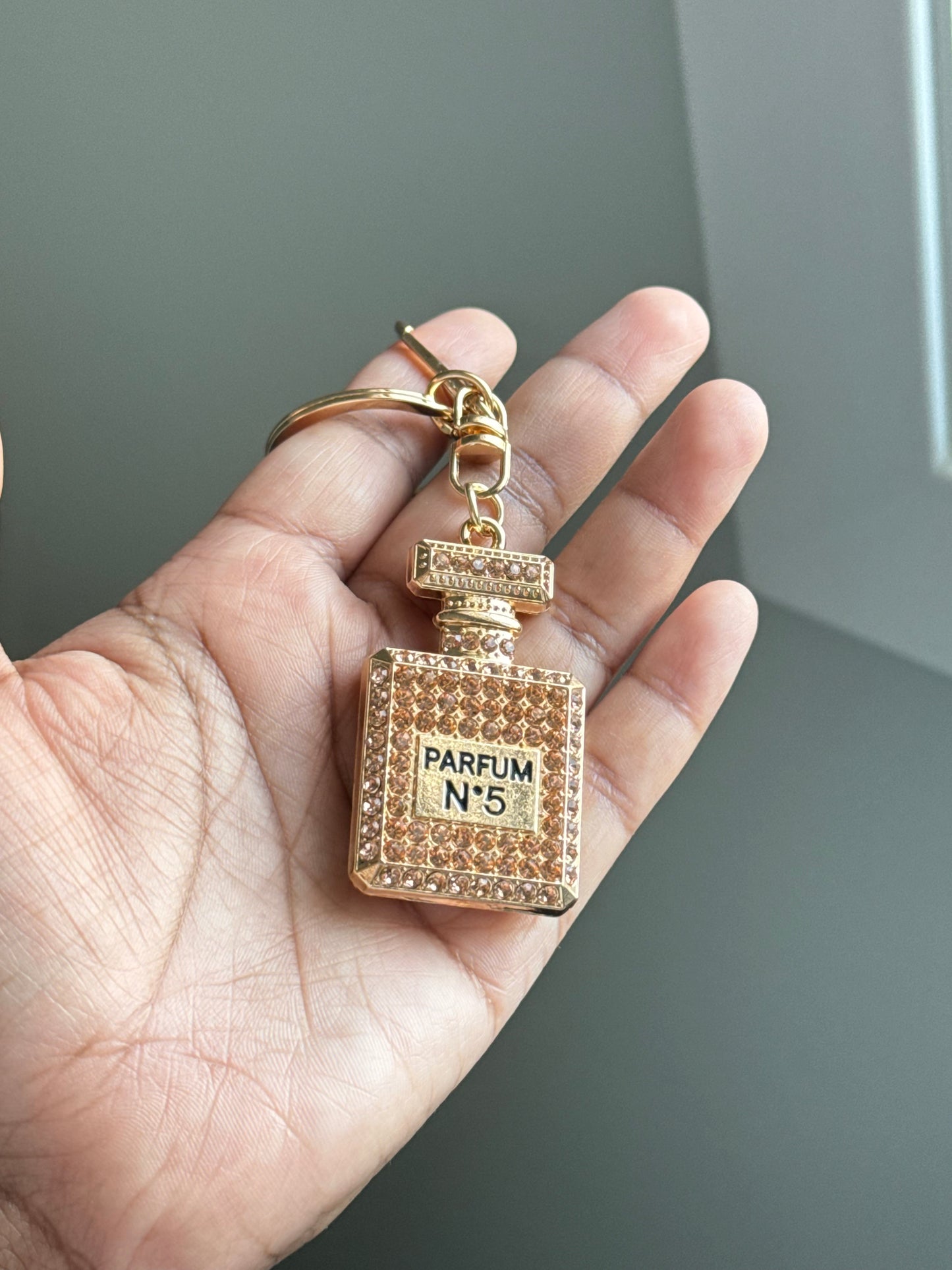 Crystal Perfume Charm Keychain
