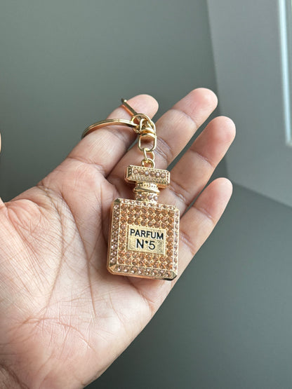 Crystal Perfume Charm Keychain