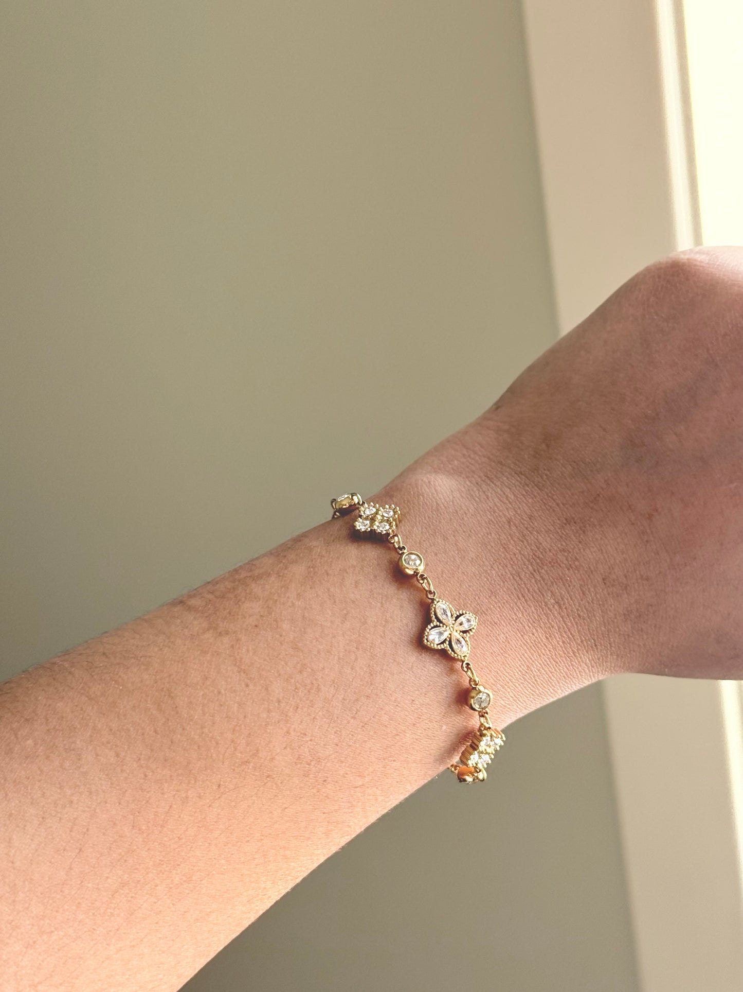 Golden Bloom Charm Bracelet