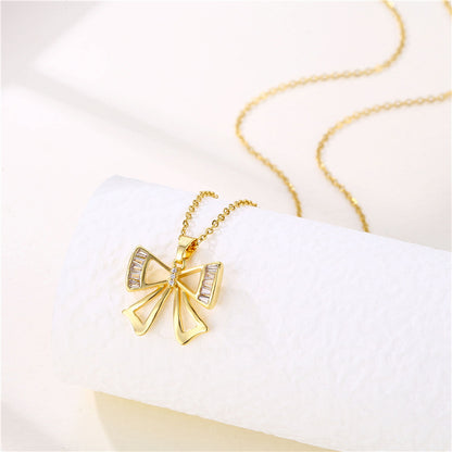 Celeste Bow Crystal Necklace