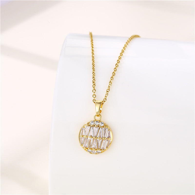 Lumière Round Zircon Necklace