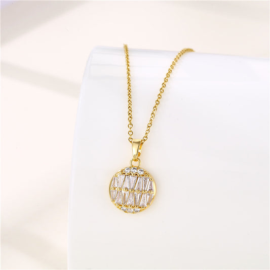 Lumière Round Zircon Necklace