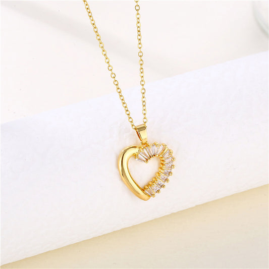 Serenelle Crystal Heart Necklace