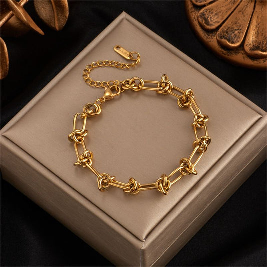 Golden Knot Chain Bracelet