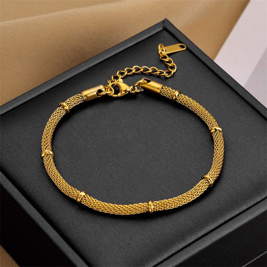Golden Mesh Bracelet