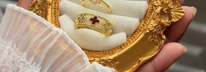 Clover Charm Gold Ring