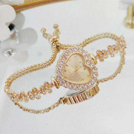 Crystal Heart Bracelet Watch