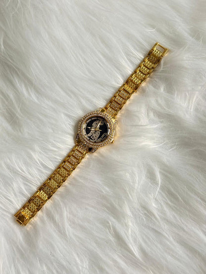 Luxe Leopard Crystal Watch