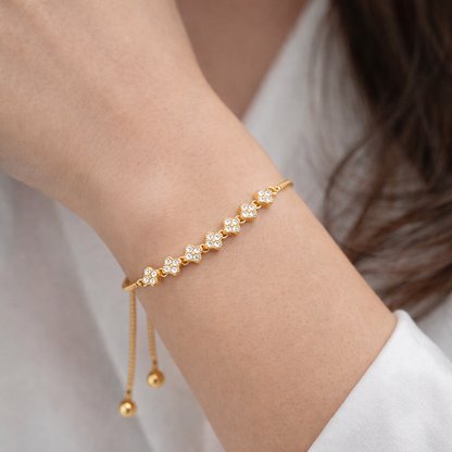 Golden Clover Bloom Bracelet