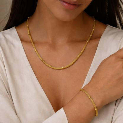 Golden Mesh Necklace