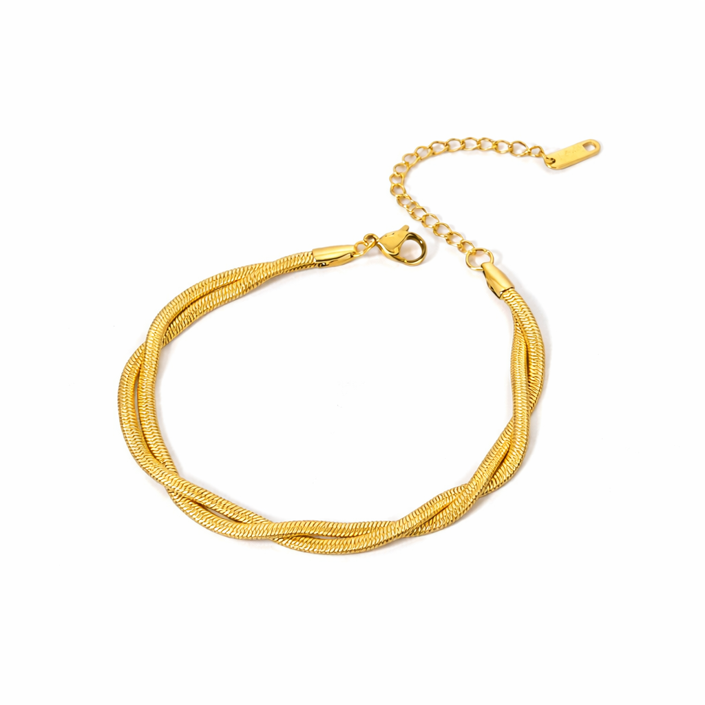 Gold Twisted Rope Bracelet