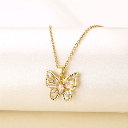 Seraphine Butterfly Crystal Necklace