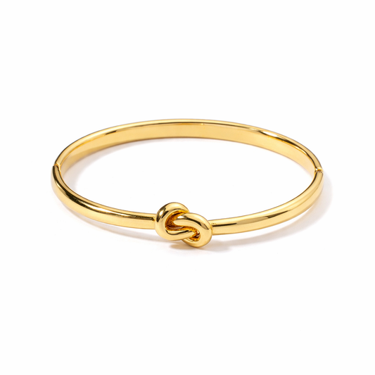 Elegant gold knot bangle