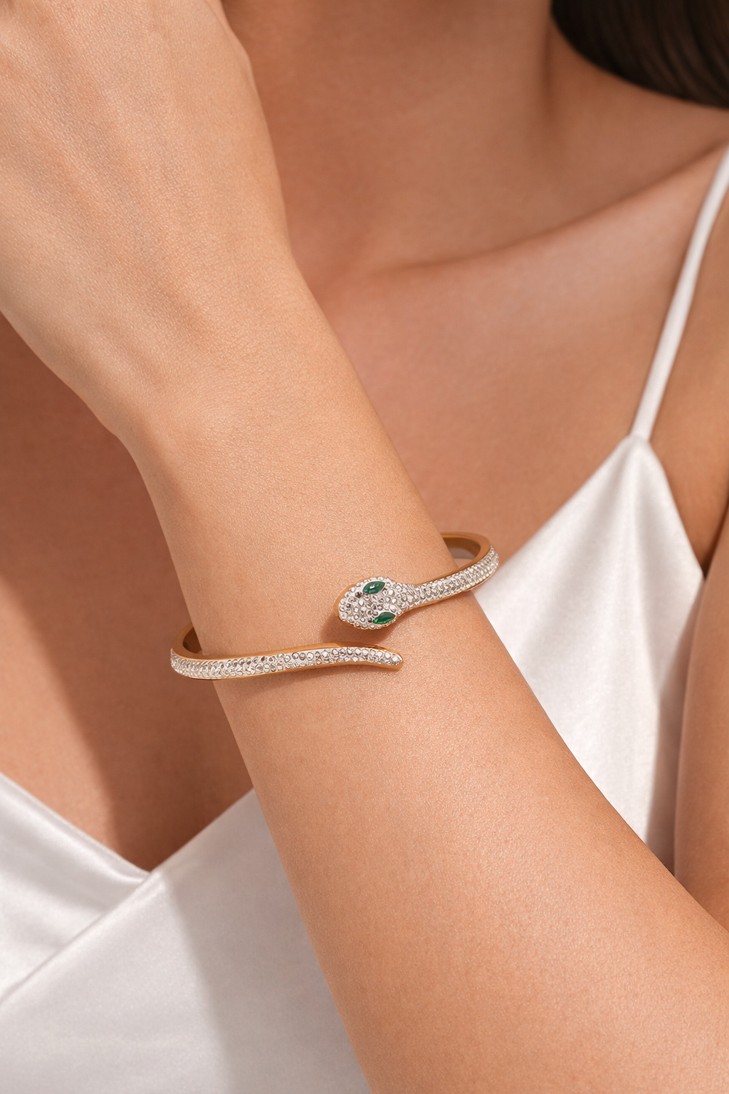 Emerald Snake Bangle