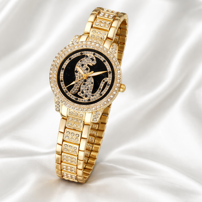 Luxe Leopard Crystal Watch
